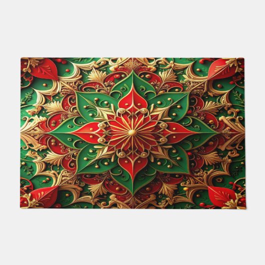 Red Green Decorative Holiday Doormat Fußmatte (Vorderseite)