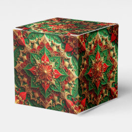 Red Green Decorative Holiday Favor Box Geschenkschachtel