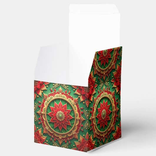 Red Green Decorative Holiday Favor Box Geschenkschachtel (Geöffnet)