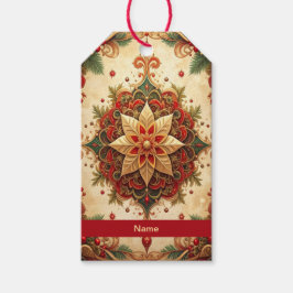 Red Green Decorative Holiday Gift Tag Geschenkanhänger