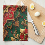 Red Green Decorative Holiday Kitchen Towel Geschirrtuch (Viertel Falte)