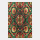 Red Green Decorative Holiday Kitchen Towel Geschirrtuch (Vertikal)