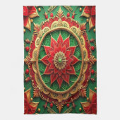 Red Green Decorative Holiday Kitchen Towel Geschirrtuch (Vertikal)