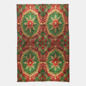 Red Green Decorative Holiday Kitchen Towel Geschirrtuch (Vertikal)