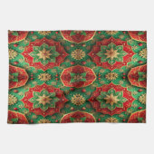 Red Green Decorative Holiday Kitchen Towel Geschirrtuch (Horizontal)