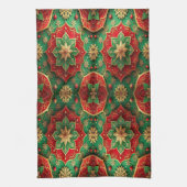 Red Green Decorative Holiday Kitchen Towel Geschirrtuch (Vertikal)