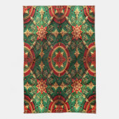 Red Green Decorative Holiday Kitchen Towel Geschirrtuch (Vertikal)