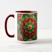 Red Green Decorative Holiday Mug Tasse (Links)