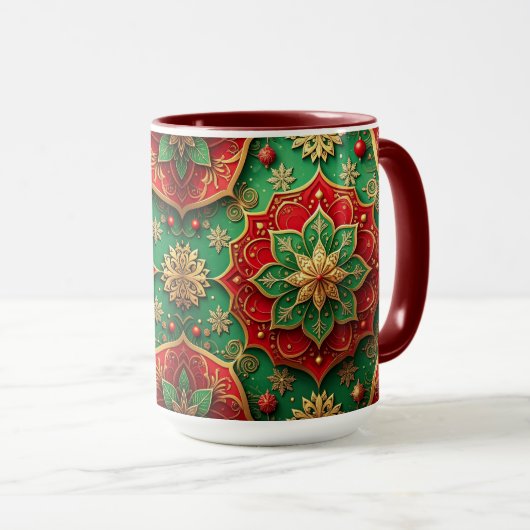 Red Green Decorative Holiday Mug Tasse (VorderseiteRechts)