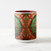 Red Green Decorative Holiday Mug Tasse (Zentrum)