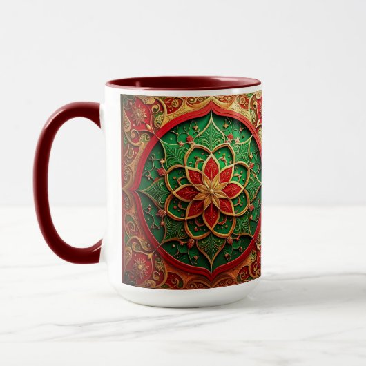 Red Green Decorative Holiday Mug Tasse (Links)