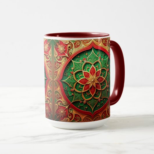 Red Green Decorative Holiday Mug Tasse (VorderseiteRechts)