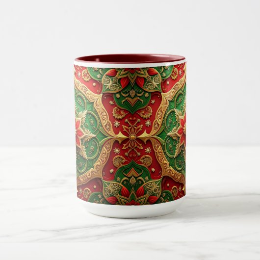 Red Green Decorative Holiday Mug Tasse (Zentrum)