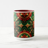 Red Green Decorative Holiday Mug Tasse (Zentrum)
