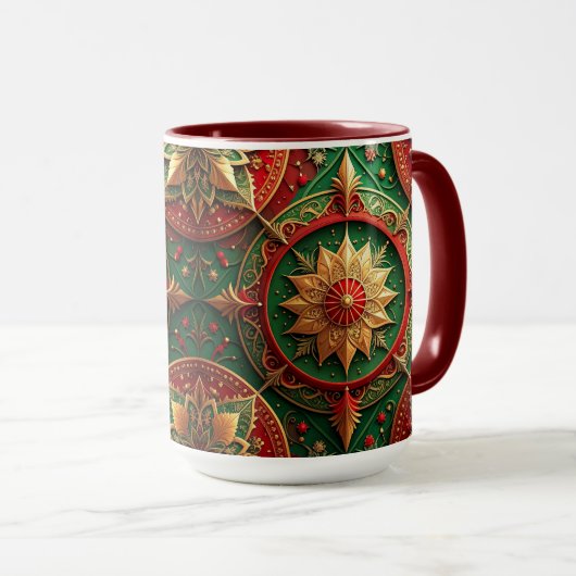 Red Green Decorative Holiday Mug Tasse (VorderseiteRechts)