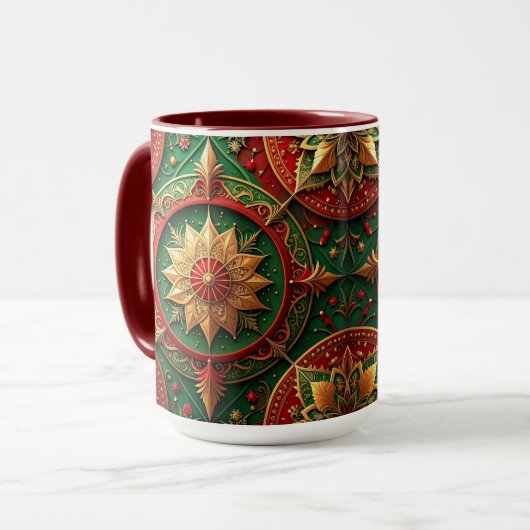 Red Green Decorative Holiday Mug Tasse (Vorderseite Links)