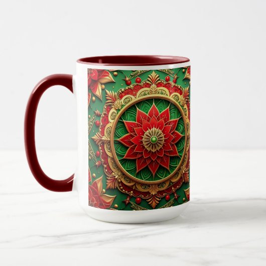 Red Green Decorative Holiday Mug Tasse (Links)