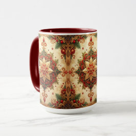 Red Green Decorative Holiday Mug Tasse