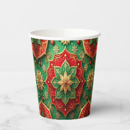 Red Green Decorative Holiday Paper Cups Pappbecher