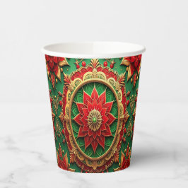 Red Green Decorative Holiday Paper Cups Pappbecher