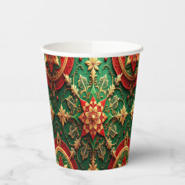Red Green Decorative Holiday Paper Cups Pappbecher