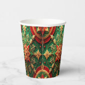 Red Green Decorative Holiday Paper Cups Pappbecher (Rechts)