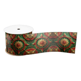 Red Green Decorative Holiday Satin Ribbon Satinband