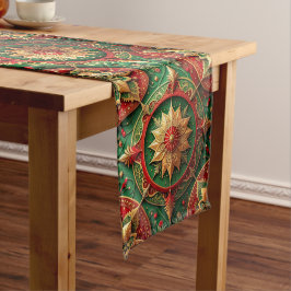 Red Green Decorative Holiday Table Runner Mittelgroßer Tischläufer