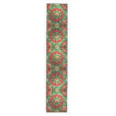 Red Green Decorative Holiday Table Runner Mittelgroßer Tischläufer (Vorderseite)