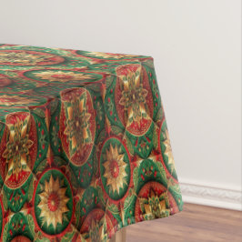 Red Green Decorative Holiday Tablecloth Tischdecke