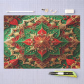 Red Green Decorative Holiday Tissue Paper Seidenpapier (Handwerk)