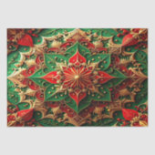 Red Green Decorative Holiday Tissue Paper Seidenpapier (Vorderseite)