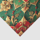 Red Green Decorative Holiday Tissue Paper Seidenpapier (Detail)