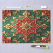Red Green Decorative Holiday Tissue Paper Seidenpapier (Handwerk)