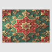 Red Green Decorative Holiday Tissue Paper Seidenpapier (Vorderseite)