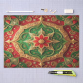 Red Green Decorative Holiday Tissue Paper Seidenpapier (Handwerk)