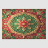 Red Green Decorative Holiday Tissue Paper Seidenpapier (Vorderseite)