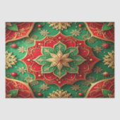 Red Green Decorative Holiday Tissue Paper Seidenpapier (Vorderseite)