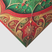 Red Green Decorative Holiday Tissue Paper Seidenpapier (Detail)