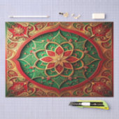 Red Green Decorative Holiday Tissue Paper Seidenpapier (Handwerk)