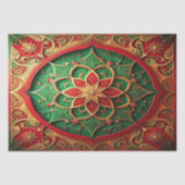 Red Green Decorative Holiday Tissue Paper Seidenpapier (Vorderseite)