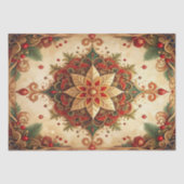 Red Green Decorative Holiday Tissue Paper Seidenpapier (Vorderseite)