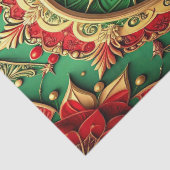 Red Green Decorative Holiday Tissue Paper Seidenpapier (Detail)