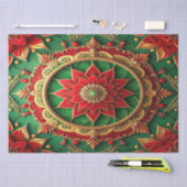 Red Green Decorative Holiday Tissue Paper Seidenpapier (Handwerk)