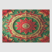 Red Green Decorative Holiday Tissue Paper Seidenpapier (Vorderseite)
