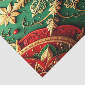 Red Green Decorative Holiday Tissue Paper Seidenpapier (Detail)