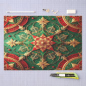 Red Green Decorative Holiday Tissue Paper Seidenpapier (Handwerk)