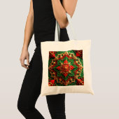 Red Green Decorative Holiday Tote Bag Tragetasche (Vorderseite (Produkt))