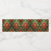 Red Green Decorative Holiday Wasserflaschenetikett (Einzelnes Label)