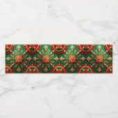 Red Green Decorative Holiday Wasserflaschenetikett (Einzelnes Label)
